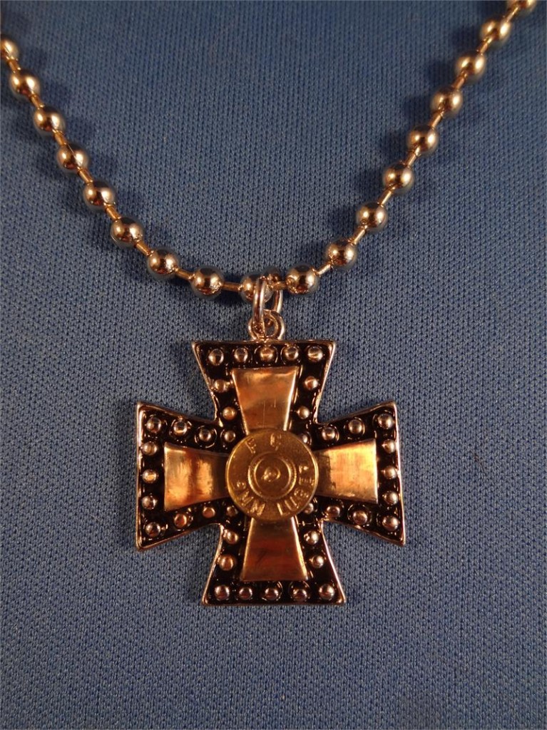 Iron Cross Pendant with 9 mm Case Head High Caliber Creations
