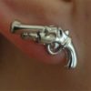 Silver Revolver Earrings-Fun Stocking Stuffer!