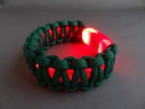 Light-Up Christmas Bracelet in Low Light