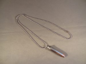 .357 Magnum Cartridge-Nickel Plated & Hollow Point Bullet