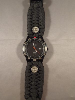 Paracord Watchband & Watch with .38 Special Case Heads