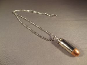 .40 Caliber Cartridge-Nickel Plated Case & Full Metal Jacket Bullet