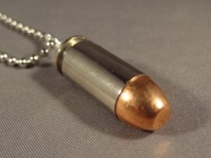 .40 Caliber Cartridge-Nickel Plated Case & Full Metal Jacket Bullet