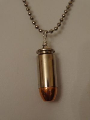 .40 Caliber Cartridge-Nickel Plated Case & Full Metal Jacket Bullet