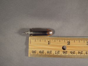 .40 Caliber Cartridge-Nickel Plated Case & Hollow Point Bullet