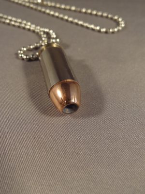 .40 Caliber Cartridge-Nickel Plated Case & Hollow Point Bullet