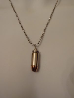 .40 Caliber Cartridge-Nickel Plated Case & Hollow Point Bullet