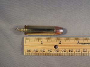 .50 Caliber Cartridge with Soft Point Jacketed Lead Bullet