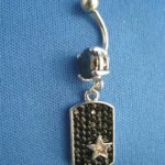 Belly Button Ring-Dogtag with Star