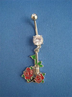 Belly Button Ring-Gun & Roses