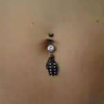 Black Grenade Belly Button Ring