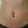 Pink & Black Grenade Belly Button Ring