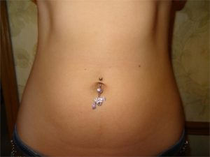 Silver & Light Pink .38 Special Belly Button Ring