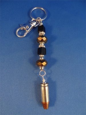 black beaded key chain