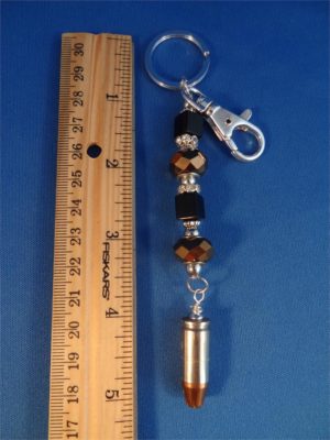 black beaded key chain