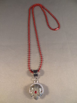 Expanded 9 mm Hollow Point Necklace with Red Trim 2