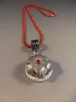 Expanded 9 mm Hollow Point Necklace with Red Trim 4