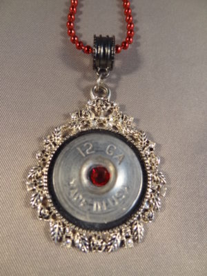 12 Gauge Necklace with Red Trim 1