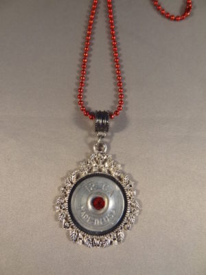 12 Gauge Necklace with Red Trim 2