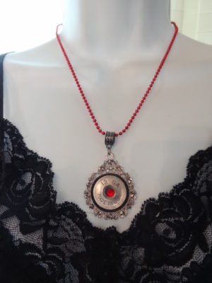 12 Gauge Necklace with Red Trim 5