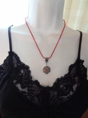 Expanded 9 mm Hollow Point Necklace with Red Trim 5