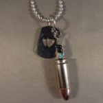 9 mm with Heart Dog Tag 3