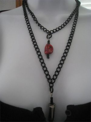 shot to the heart 9 mm necklace 1