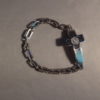 Men's Stainless Steel Christian Cross Bracelet with 9mm Case Head - Image 3