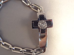 Men's 9mm Cross Bracelet