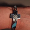 Men's Stainless Steel Christian Cross Bracelet with 9mm Case Head - Image 4