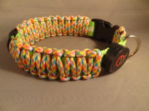 LED Dog Collar-Green/"Birthday Cake" Cord