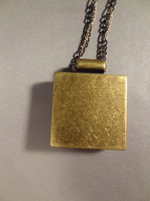 Expanded Hollow Point Square Pendant .45 ACP