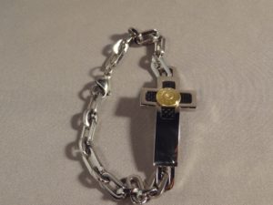 9 mm Case Head Cross Bracelet