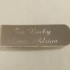 Sample Engraving on Back of .50 Caliber Money Clip