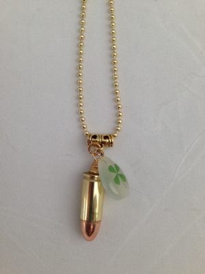 Lucky Shot Brass 9 mm Necklace