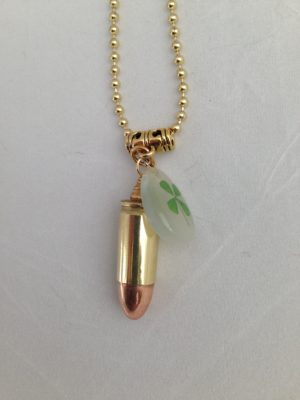 Lucky Shot Brass 9 mm Necklace
