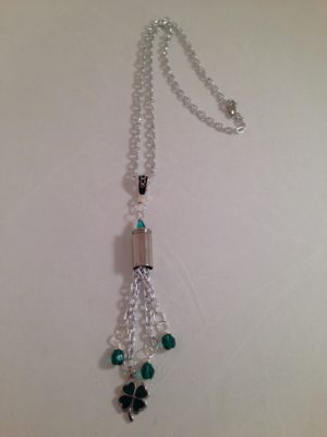 Luck'o the Irish Necklace with Recycled 9mm Case - Image 2