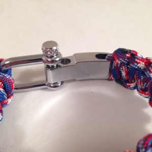 Red, White & Blue Bracelet with Compass Shackle