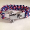 Red, White & Blue Bracelet with Compass Shackle