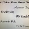 Font Choices