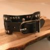Leather Cuff Bracelet-Black with 9 mm Case Head Attached to Celtic Cross - Image 3