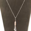 Sterling Silver "MOM" Necklace with Beaded Dangles © - Image 2