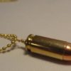 40 Caliber Necklace Featuring Second Amendment Ammunition Brass
